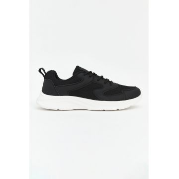 Pantofi sport low-cut din material textil - Negru antracit