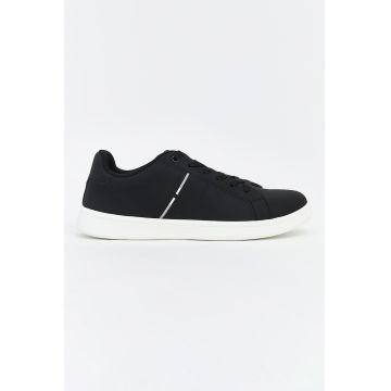 Pantofi sport low-cut din piele ecologica - Negru