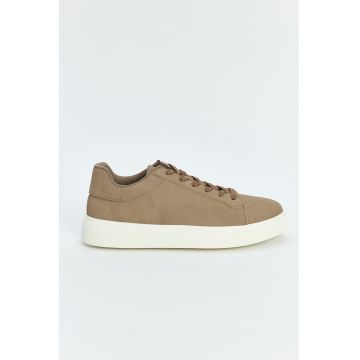 Pantofi uni de piele ecologica - Bej
