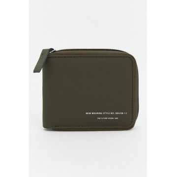 Portofel cu fermoar - Verde sparanghel