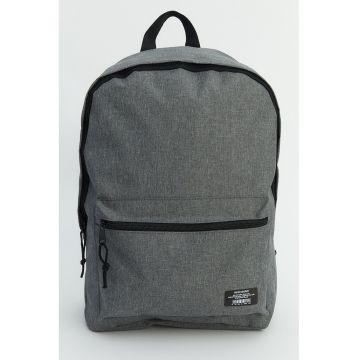 Rucsac din material textil cu fermoar - Gri deschis melange