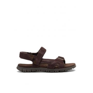 Sandale barbati - 90958 -  Piele naturala - Visiniu