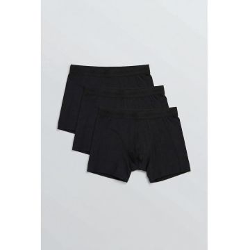 Set de boxeri din amestec de modal - 3 perechi - Negru