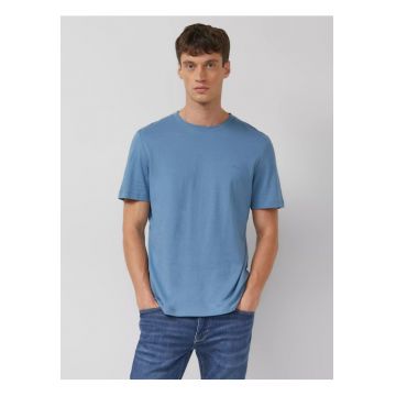 Tricou barbati din bumbac - Regular fit - Albastru inchis