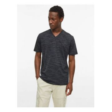 Tricou cu anchior - barbati - din amestec de bumbac - Regular fit - Negru -