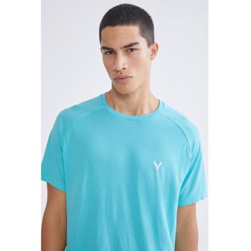 Tricou cu maneci raglan - Turcoaz
