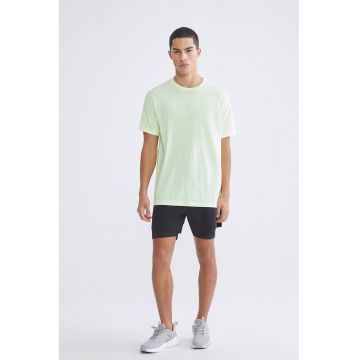 Tricou cu maneci raglan - Verde fistic