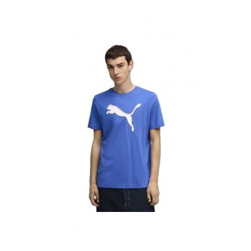 Tricou  Graphic Cat Logo - Albastru