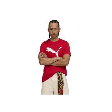 Tricou  Graphic Cat Logo - Rosu