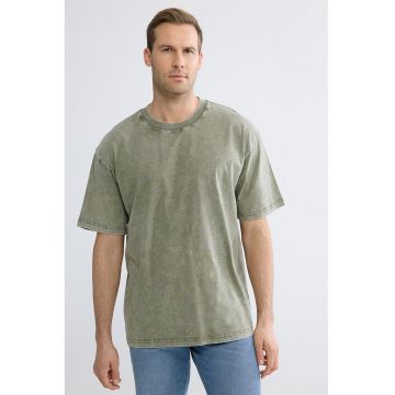 Tricou lejer de bumbac - Kaki
