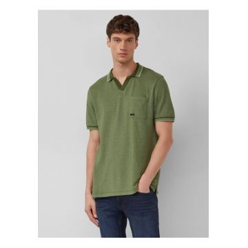 Tricou polo barbati -  bumbac pique - verde inchis -