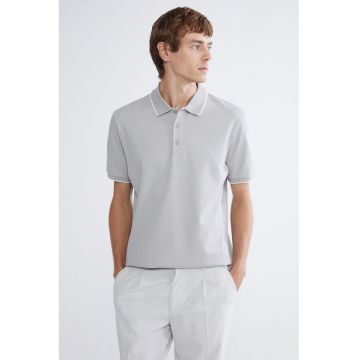 Tricou polo din bumbac - Gri