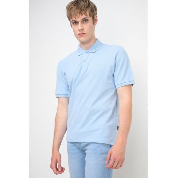 Tricou polo din bumbac organic Blaweston - Albastru pastel