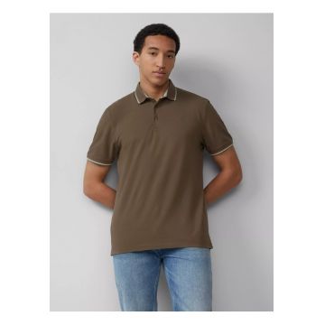Tricou polo sport barbati din amestec de bumbac piqué - Regular fit - Maro