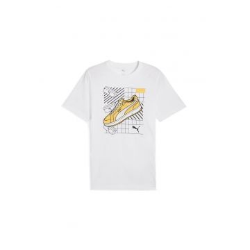 Tricou regular fit de bumbac cu model grafic - Alb