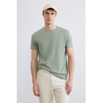 Tricou slim fit de bumbac - Verde deschis