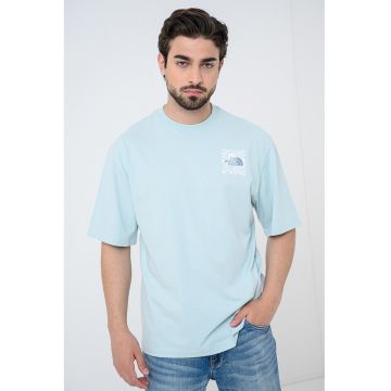 Tricou supradimensionat cu model grafic Sun - Verde menta