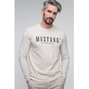 Bluza regular fit cu imprimeu logo Asheville - Negru/Bej