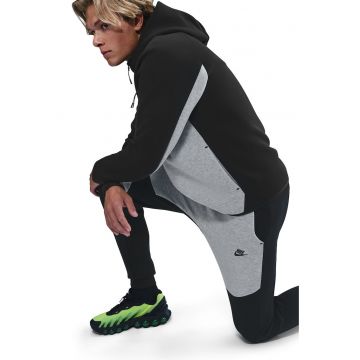 Pantaloni de trening din amestec de bumbac cu talie ajustabilia - Negru/Gri deschis