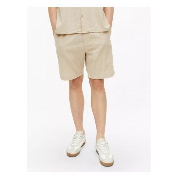 Pantaloni scurti barbati - din bumbac - Relaxed fit - Straight leg - Detroit - Bej -