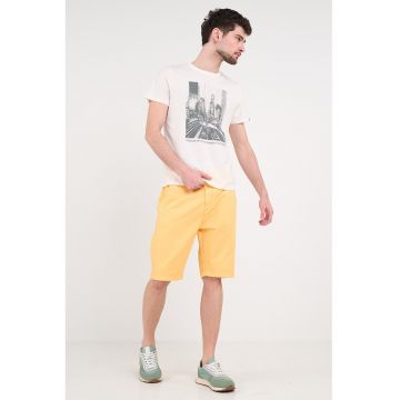 Pantaloni scurti chino cu buzunare - Galben