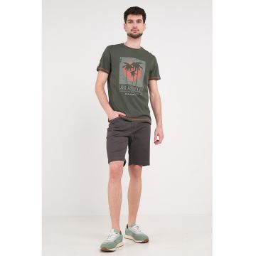 Pantaloni scurti cu 5 buzunare - Gri inchis