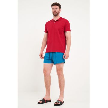 Pantaloni scurti de baie cu buzunar pe spate - Albastru cobalt