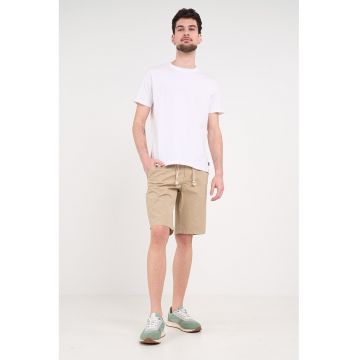 Pantaloni scurti de bumbac cu snur - Bej