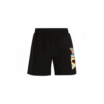 Pantaloni scurti de plaja barbati  negru - material usor