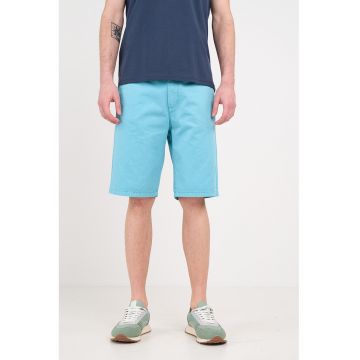 Pantaloni scurti din bumbac cu buzunare - Albastru glaciar