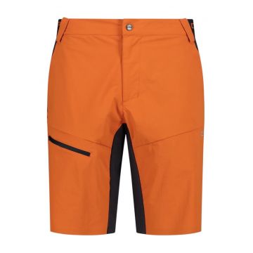 Pantaloni scurti trekking barbati  33T5497 SS 2025 - Negru/Portocaliu