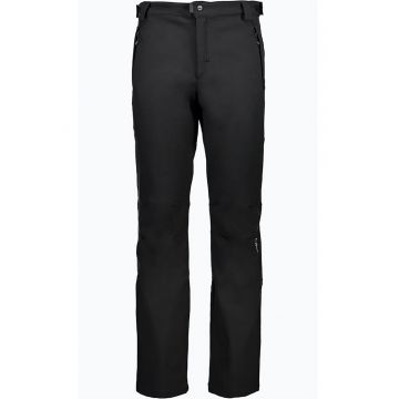 Pantaloni softshell lungi pentru barbati -  Poliester - Elastan - Negru - Negru
