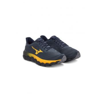 Pantofi sport barbati -  material textil - bleumarin/galben