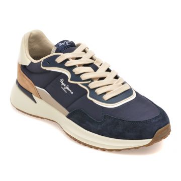 Pantofi sport PEPE JEANS bleumarin, MS60022, din material textil