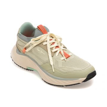 Pantofi sport PEPE JEANS verzi, MS60019, din material textil