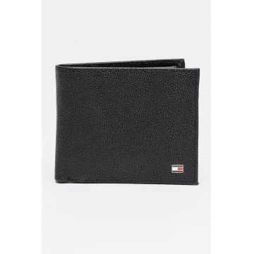 Portofel pliabil de piele cu logo discret