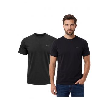 Tricou din bumbac cu logo discret