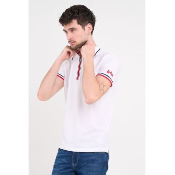 Tricou polo cu fermoar scurt