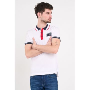 Tricou polo cu logo - Alb