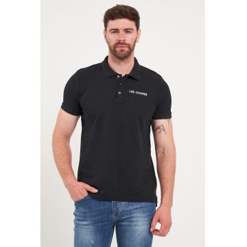 Tricou polo din bumbac - Negru