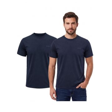 Tricou regular fit din bumbac cu logo discret