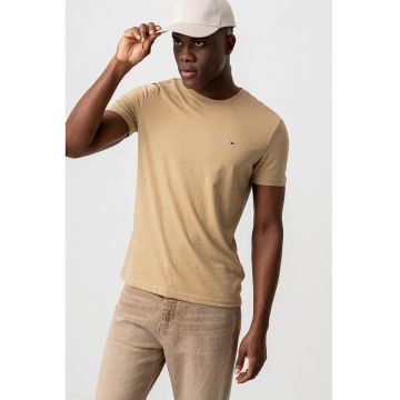 Tricou slim fit - Bej inchis