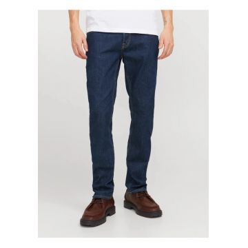 Blugi barbati GLENN - talie joasa - croiala Slim fit - Albastru inchis - Albastru inchis
