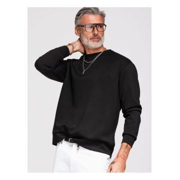 Bluza cu aplicatie decorativa si material elastic - Negru