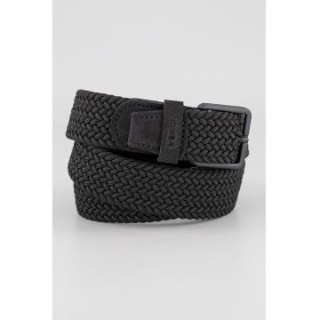 Curea impletita din material textil - Negru
