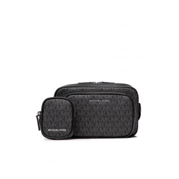 Geanta barbati -  Black Hudson - piele ecologica - negru