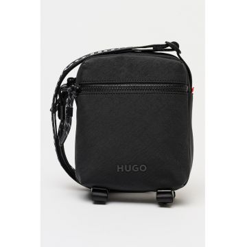 Geanta crossbody cu bareta cu model logo Ayden - Negru