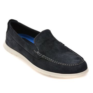 Mocasini CLARKS bleumarin, FLEXSTE, din piele intoarsa