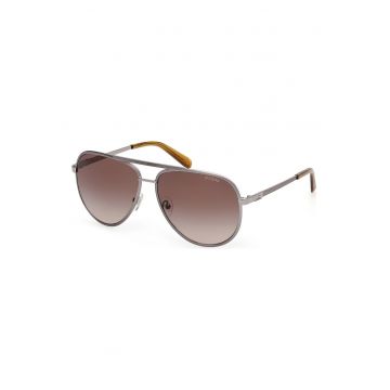 Ochelari de soare bărbați  aviator - lentile degrade - gri -