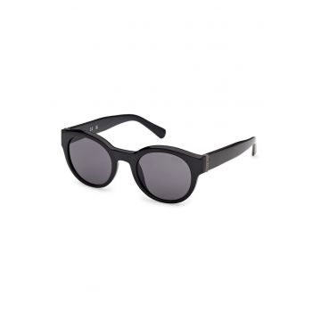 Ochelari de soare barbati  rotunzi - negru - 49x22x145mm